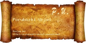 Porubszki Uriel névjegykártya